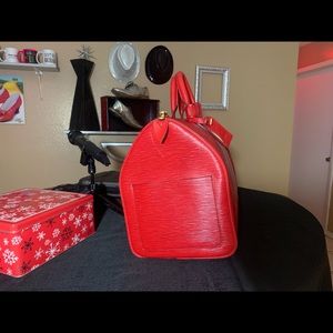 Red Epi Leather Keep All 45